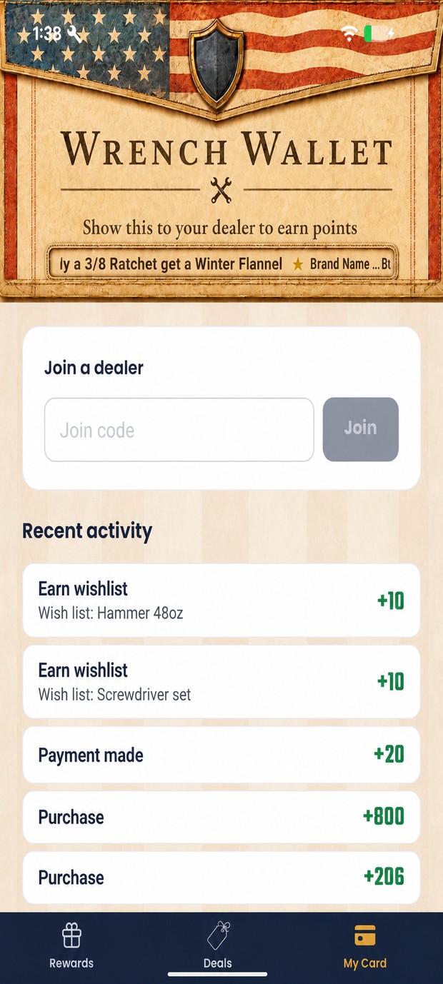 Joining, and what you have earned